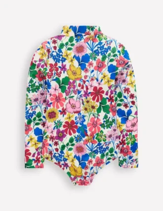 Long-sleeved Swimsuit Multi Rainbow Floral
