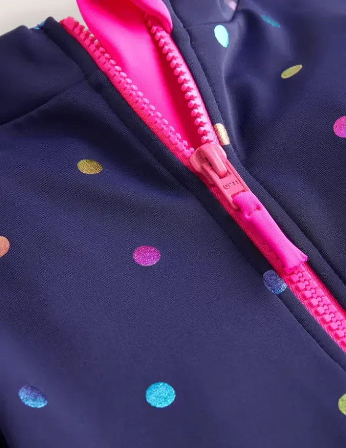 Long-sleeved Swimsuit Rainbow Foil Confetti Spot