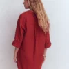 Longline Double Cloth Shirt Kiln Orange Longline Double Cloth Shirt Kiln Orange