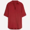 Longline Double Cloth Shirt Kiln Orange Longline Double Cloth Shirt Kiln Orange