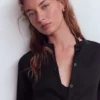 Longline Linen Shirt Black Longline Linen Shirt Black