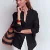 Longline Linen Shirt Black Longline Linen Shirt Black