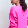 Longline Linen Shirt Pop Pansy Longline Linen Shirt Pop Pansy