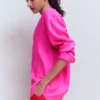 Longline Linen Shirt Pop Pansy Longline Linen Shirt Pop Pansy