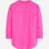 Longline Linen Shirt Pop Pansy Longline Linen Shirt Pop Pansy
