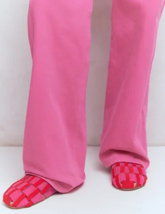 Loretta Multi Strap Clog Pink/Red