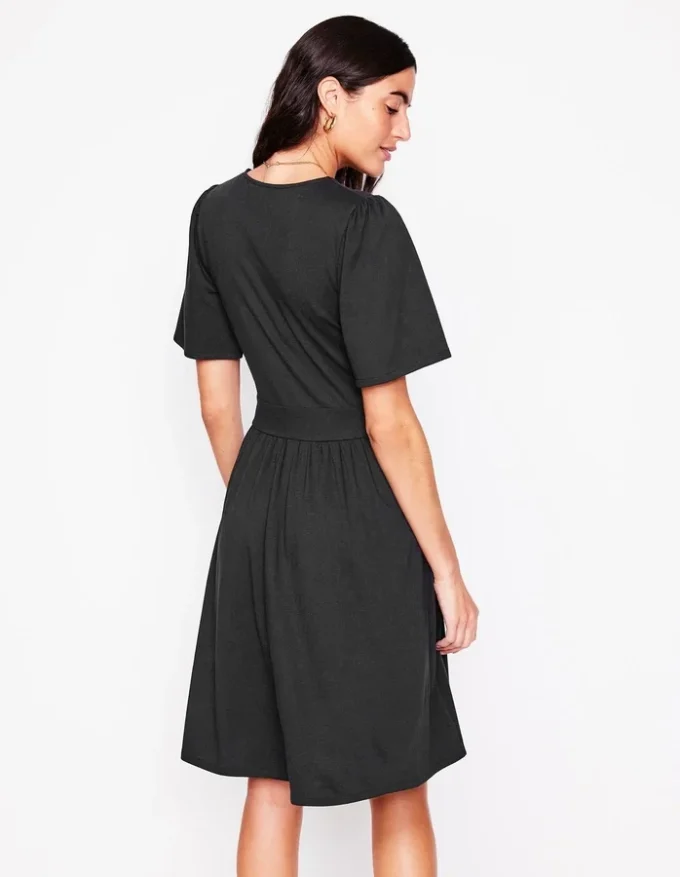 Louisa Short Jersey Dress Black Louisa Short Jersey Dress Black
