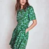 Louisa Short Jersey Dress Highland Green, Leafy Grove Louisa Short Jersey Dress Highland Green, Leafy Grove