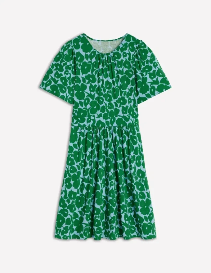 Louisa Short Jersey Dress Highland Green, Leafy Grove Louisa Short Jersey Dress Highland Green, Leafy Grove