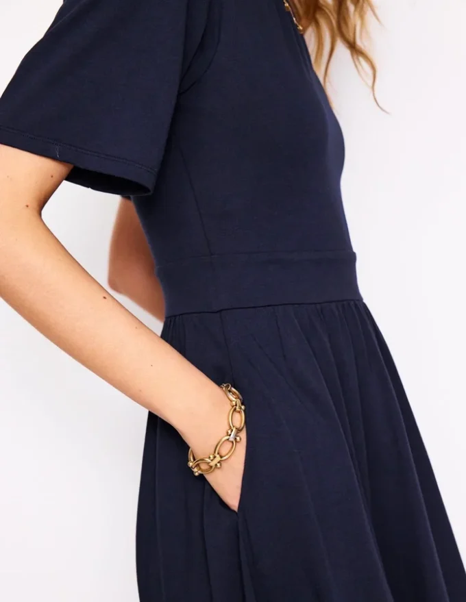 Louisa Short Jersey Dress Navy Louisa Short Jersey Dress Navy