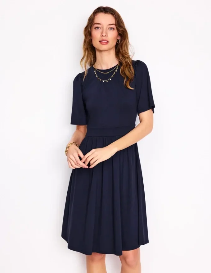 Louisa Short Jersey Dress Navy Louisa Short Jersey Dress Navy