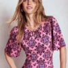 Louisa Short Jersey Dress Pink Lemonade, Bloom Mosaic Louisa Short Jersey Dress Pink Lemonade, Bloom Mosaic