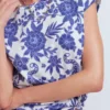 Louisa Slub T-Shirt Blue Tigers Paradise Placement Louisa Slub T-Shirt Blue Tigers Paradise Placement