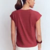 Louisa Slub T-Shirt Earth Red Louisa Slub T-Shirt Earth Red