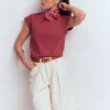 Louisa Slub T-Shirt Earth Red Louisa Slub T-Shirt Earth Red