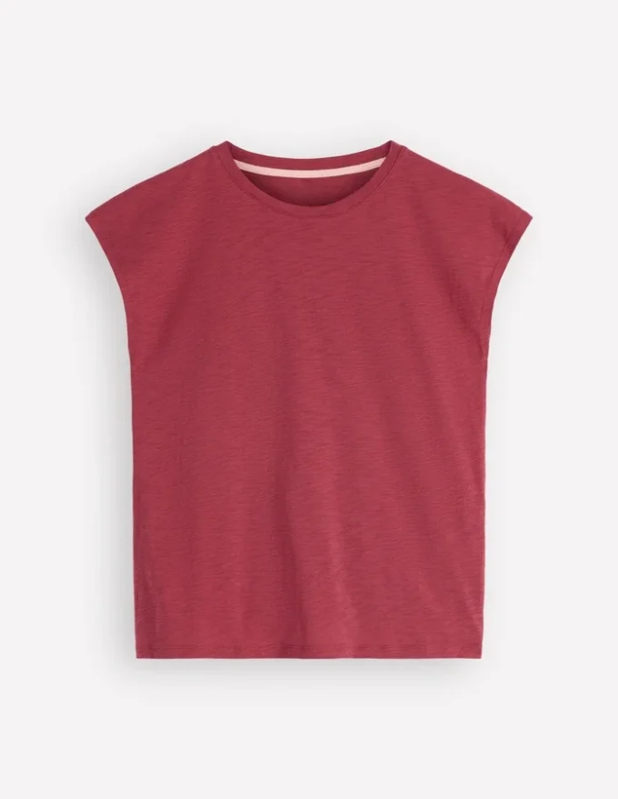 Louisa Slub T-Shirt Earth Red Louisa Slub T-Shirt Earth Red