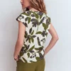 Louisa Slub T-Shirt Leaf Print Louisa Slub T-Shirt Leaf Print