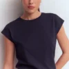Louisa Slub T-Shirt Navy Louisa Slub T-Shirt Navy