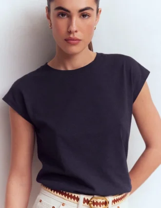 Louisa Slub T-Shirt Navy