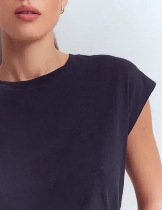 Louisa Slub T-Shirt Navy