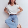 Louisa Slub T-Shirt White Louisa Slub T-Shirt White