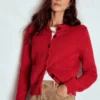 Lucy Chunky Cotton Cardigan Merida Red Lucy Chunky Cotton Cardigan Merida Red