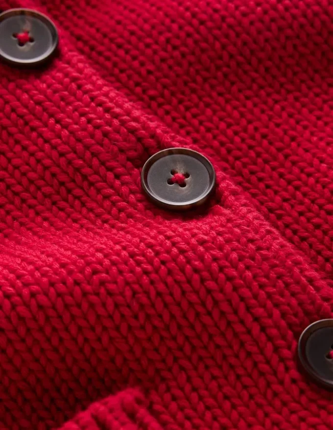 Lucy Chunky Cotton Cardigan Merida Red Lucy Chunky Cotton Cardigan Merida Red