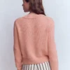 Lucy Chunky Cotton Cardigan Pink Lucy Chunky Cotton Cardigan Pink