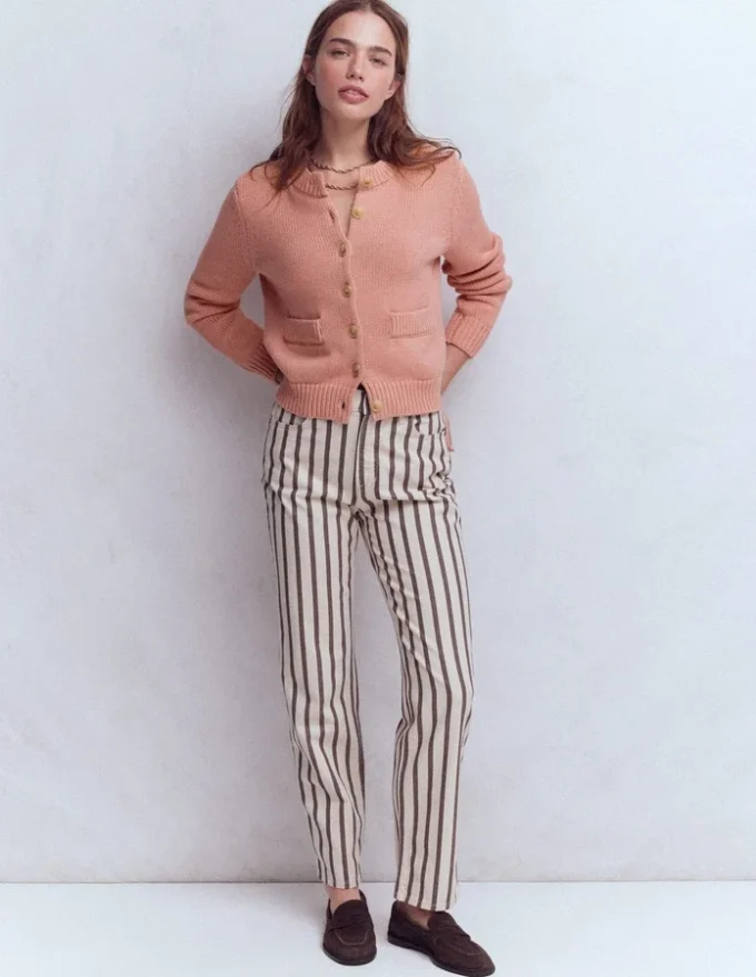 Lucy Chunky Cotton Cardigan Pink Lucy Chunky Cotton Cardigan Pink