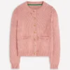 Lucy Chunky Cotton Cardigan Pink Lucy Chunky Cotton Cardigan Pink