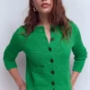 Lucy Chunky Cotton Cardigan Rich Emerald