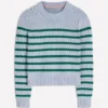 Lucy Chunky Cotton Sweater Blue/ Green Lucy Chunky Cotton Sweater Blue/ Green