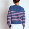 Lucy Chunky Cotton Sweater Blue, Pink Stripe Lucy Chunky Cotton Sweater Blue, Pink Stripe