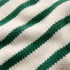Lucy Chunky Cotton Sweater Ivory and Jewel Green Stripe Lucy Chunky Cotton Sweater Ivory and Jewel Green Stripe
