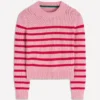 Lucy Chunky Cotton Sweater Pink/ Red Lucy Chunky Cotton Sweater Pink/ Red