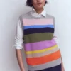 Lucy Cotton Vest Multi, Rainbow Lucy Cotton Vest Multi, Rainbow