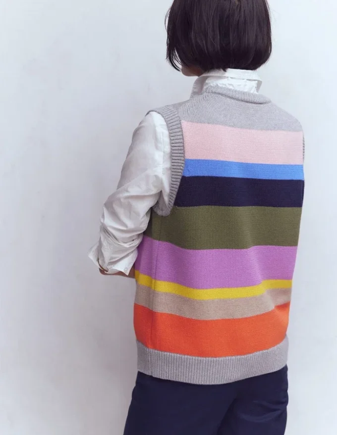 Lucy Cotton Vest Multi, Rainbow Lucy Cotton Vest Multi, Rainbow