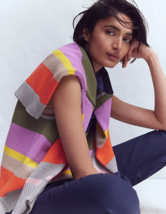 Lucy Cotton Vest Multi, Rainbow Lucy Cotton Vest Multi, Rainbow