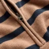 Lucy Half-zip Sweater Camel Melange, Navy Stripe Lucy Half-zip Sweater Camel Melange, Navy Stripe