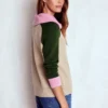 Lucy Half-zip Sweater Chinchilla Melange, Green Fir Lucy Half-zip Sweater Chinchilla Melange, Green Fir