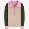 Lucy Half-zip Sweater Chinchilla Melange, Green Fir Lucy Half-zip Sweater Chinchilla Melange, Green Fir