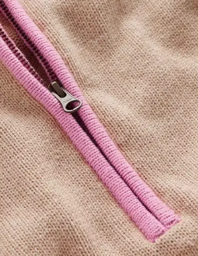 Lucy Half-zip Sweater Chinchilla Melange, Green Fir Lucy Half-zip Sweater Chinchilla Melange, Green Fir