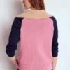 Lucy Half-zip Sweater Pink Heather, Navy Lucy Half-zip Sweater Pink Heather, Navy