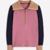 Lucy Half-zip Sweater Pink Heather, Navy Lucy Half-zip Sweater Pink Heather, Navy