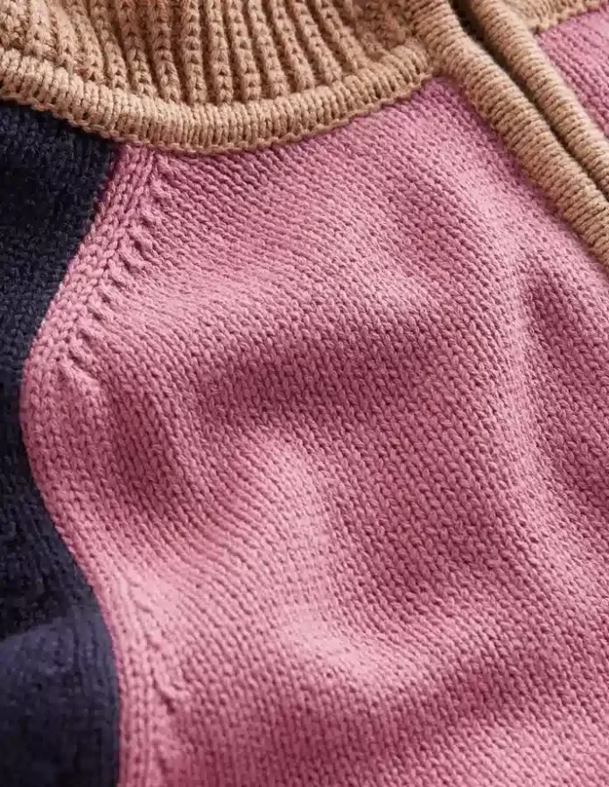 Lucy Half-zip Sweater Pink Heather, Navy Lucy Half-zip Sweater Pink Heather, Navy