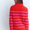 Lucy Half-zip Sweater Pink/ Red Lucy Half-zip Sweater Pink/ Red