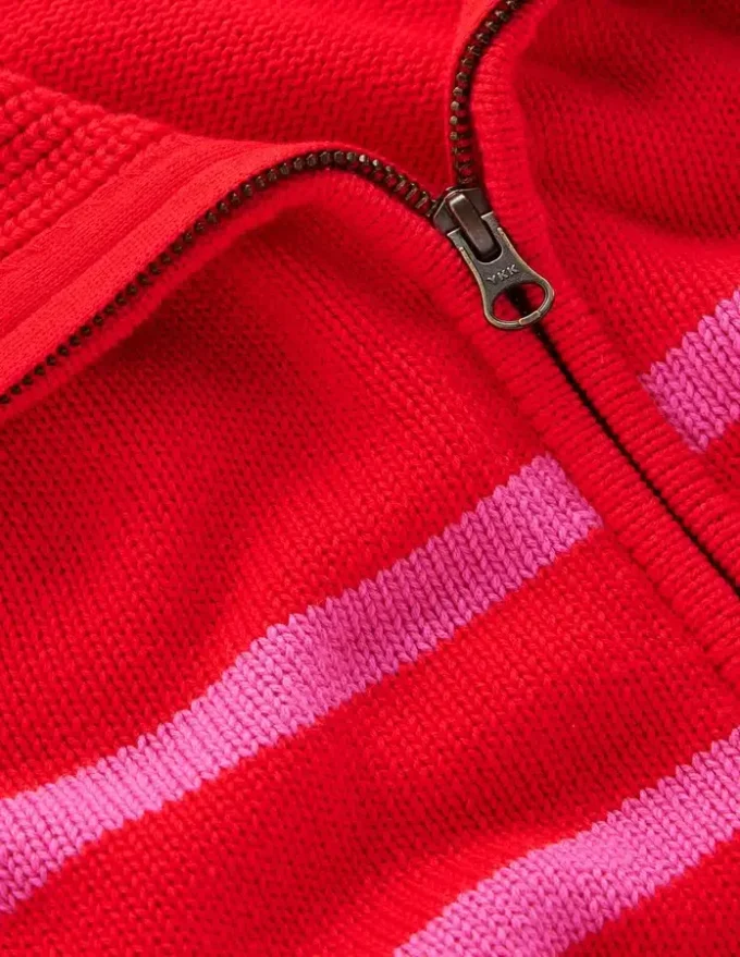 Lucy Half-zip Sweater Pink/ Red Lucy Half-zip Sweater Pink/ Red