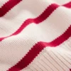 Lucy Oversized Cotton Jumper Ivory, Red Stripe Lucy Oversized Cotton Jumper Ivory, Red Stripe
