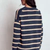 Lucy Oversized Cotton Jumper Navy/ Camel Melange Lucy Oversized Cotton Jumper Navy/ Camel Melange