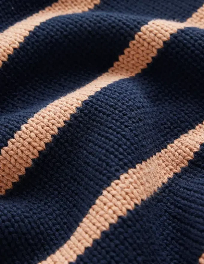 Lucy Oversized Cotton Jumper Navy/ Camel Melange Lucy Oversized Cotton Jumper Navy/ Camel Melange